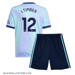 Arsenal Jurrien Timber #12 Kolmaspaita Lapsille 2024-25 Lyhythihainen (+ shortsit)